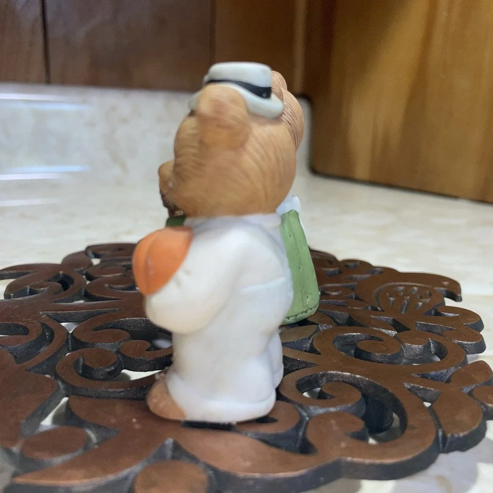 Vintage Homco Ceramic Bears Fall Pumpkin Turkey Book‎ Set of 3